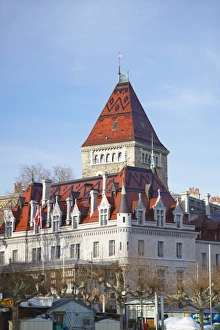 Chateaux Prints: Le Chateau d Ouchy, Ouchy, Lausanne, Vaud, Switzerland, Europe