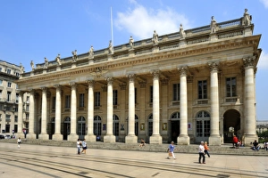Le Grand Theatre, Place de la Comedie, Bordeaux, UNESCO World Heritage Site, Gironde, Aquitaine, France, Europe
