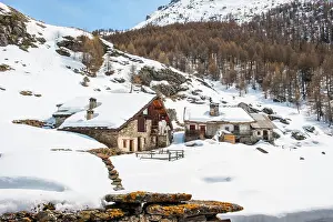 Cottages Prints: Le Monal hamlet of Sainte-Foy-Tarentaise
