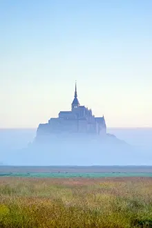 Stronghold Prints: Le Mont-Saint-Michel at dawn, UNESCO World Heritage Site, Manche Department, Normandy