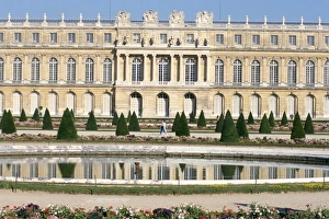 Versailles Prints: Le parterre d eau, Aisle du Midi, Chateau of Versailles, UNESCO World Heritage Site