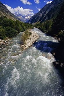 White Water Prints: Le Valgaudemar, near Gap, Hautes Alpes, French Alps, Provence, France, Europe