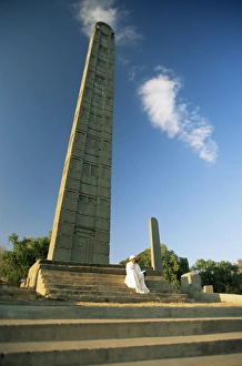 Stele Prints: The leaning stele of King Ezana, Axum, Ethiopia, Africa