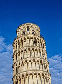 Leaning Tower Prints: Leaning Tower, Piazza dei Miracoli, UNESCO World Heritage Site, Pisa, Tuscany, Italy