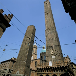 Local Famous Place Prints: Leaning towers, Torre degli Asinelli 328 ft