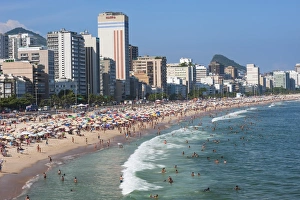 Stereotypically Brazilian Prints: Leblon beach, Rio de Janeiro, Brazil, South America