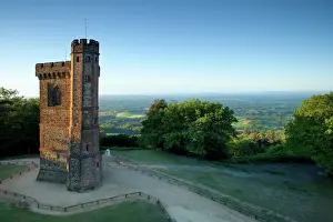 Gothic Prints: Leith Hill Tower, highest point in south east England, view sout on a summer morning