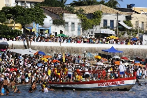 Bahia Prints: Lemanja festival in Rio Vermelho, Salvador, Bahia, Brazil, South America