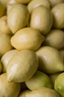 Lemons on market stall