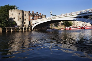 City Of York Prints: Lendal Tower and Lendal Bridge over the River Ouse