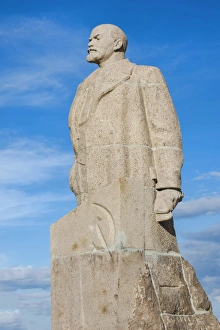 Chukotka Province Prints: Lenin Statue, Siberian City of Anadyr