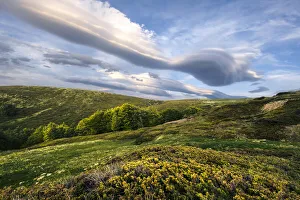 Lenticular clouds on Cusna mountain, Cusna mountain, Appenines, Emilia Romagna, Italy