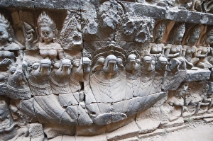 Leper King Terrace, Angkor Thom, Angkor, UNESCO World Heritage Site, Siem Reap