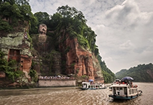 Far Eastern Prints: Leshan Giant Buddha, UNESCO World Heritage Site, Leshan, Sichuan Province, China, Asia