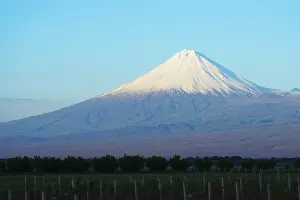 Mount Ararat Prints: Lesser Ararat, 3925m, near Mount Ararat in Turkey photographed from Armenia, Caucasus