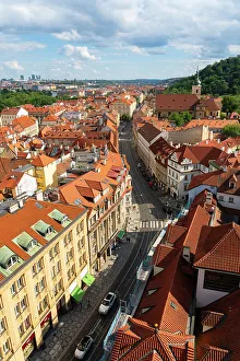 Czech Prints: Lesser Town as seen from St. Nicholas Bell Tower