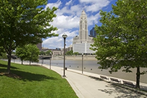 Ohio Prints: Leveque Tower and Genoa Park, Columbus, Ohio, United States of America, North America