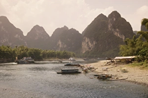 Guilin Prints: Li River near Yangshuo, Guilin, Guangxi Province, China, Asia
