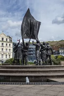 Jersey Collection: Liberation Sculpture, Liberation Square, St. Helier, Jersey, Channel Islands, United Kingdom, Europe