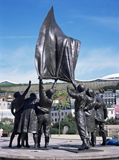 Liberation Prints: Liberation statue, St. Helier, Jersey, Channel Islands, United Kingdom, Europe