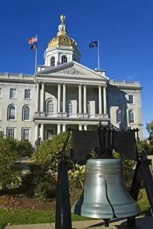 Images Dated 17th October 2007: Liberty Bell at the State Capitol, Concord, New Hampshire, New England