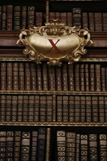 Library at the Abbey of Melk, Melk, Basse-Autriche, Austria, Europe