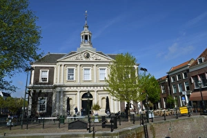 The Netherlands Prints: Library, one of the oldest buildings in the city, Schiedam, Netherlands, Europe