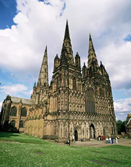 Lichfield Cathedral, Lichfield, Staffordshire, England, United Kingdom, Europe