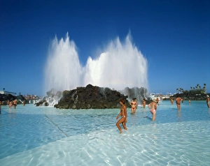 Tenerife Prints: Lido swimming pool, Puerto de la Cruz, Tenerife, Canary Islands, Spain, Atlantic, Europe