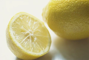 Citrus Prints: Still life of cut lemon