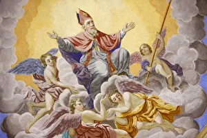 Images Dated 21st August 2008: Life of St. Nicolas in Saint-Nicolas de Veroce church, Haute Savoie, France, Europe