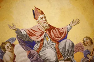 Images Dated 21st August 2008: Life of St. Nicolas in Saint-Nicolas de Veroce church, Haute Savoie, France, Europe