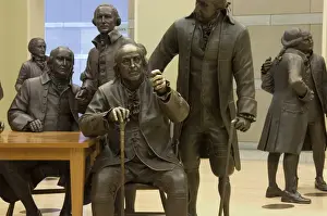 Lifesize bronze statues of the 42 delegates to the Constitutional Convention