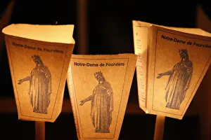 Images Dated 8th December 2008: Light festival and feast of the Immaculate Conception in Lyon, Rhone, France, Europe