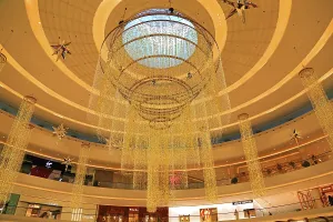 Hanging Prints: Light installation in Dubai Mall creates a unique atmosphere during the evening in the United Arab Emirates