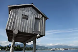 Vancouver Prints: Light Shed by Liz Magor, public art on the waterfront at Coal Harbour, Vancouver