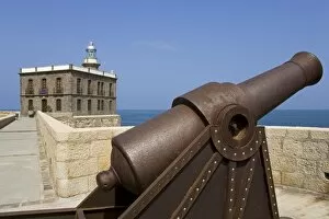 Images Dated 22nd September 2010: Lighthouse and artillery, Medina Sidonia (old town) District, Melilla, Spain