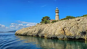 Pollenca Prints: Lighthouse on the bay of Pollenca