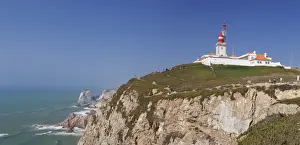 Traditionally Portuguese Prints: Lighthouse, Cabo da Roca, the westernmost point of Europe, Atlantic Ocean, Estremadura