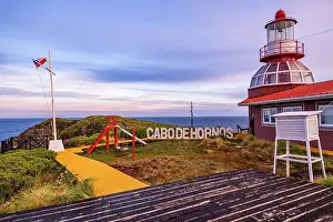 Chilean Prints: Lighthouse at Cape Horn, southern most point in South America