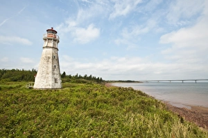 Images Dated 27th July 2009: Lighthouse at Cape Jourimain National Wildlife Area, New Brunswick, Canada, North America