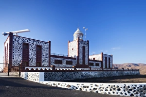 Lighthouse of Faro de la Entallada at Punta de la Entallada, Fuerteventura, Canary Islands, Spain, Europe