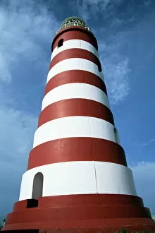 Images Dated 6th January 2000: Lighthouse, Hopetown, Abaco, Bahamas, West Indies, Central America
