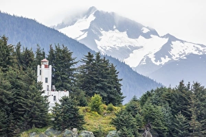 Juneau Prints: Lighthouse just north of Juneau, Southeast Alaska, United States of America, North America