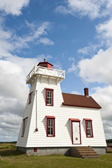 Images Dated 25th July 2009: Lighthouse North Rustico Harbour, Rustico Harbour, Nova Scotia, Canada, North America