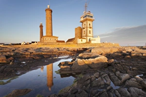 The Lighthouse of Phare d Eckmuhl, Penmarc h, Finistere, Brittany, France, Europe