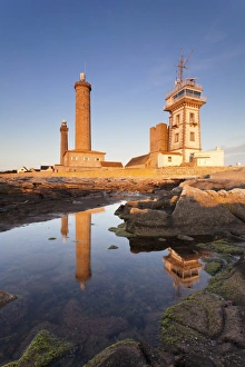 The Lighthouse of Phare d Eckmuhl, Penmarc h, Finistere, Brittany, France, Europe