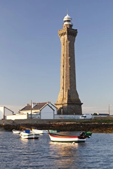 Lighthouse of Phare d Eckmuhl, Penmarc h, Finistere, Brittany, France, Europe