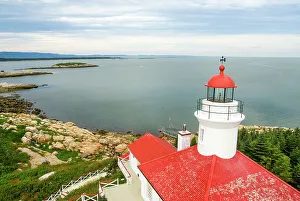 Guidance Prints: Lighthouse on Pot a l'Eau-de-Vie islands, Quebec province, Canada, North America