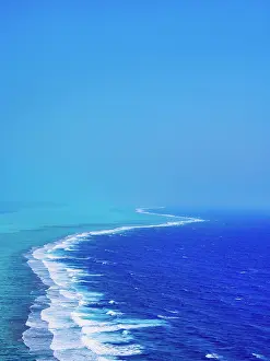 Nautical Prints: Lighthouse Reef, aerial view, Belize District, Belize